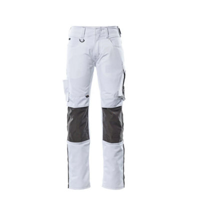 Mascot Unique Mannheim TrousersWhite/dark Anthracite   (34.5) (Leg LengthRegular) from B&Q