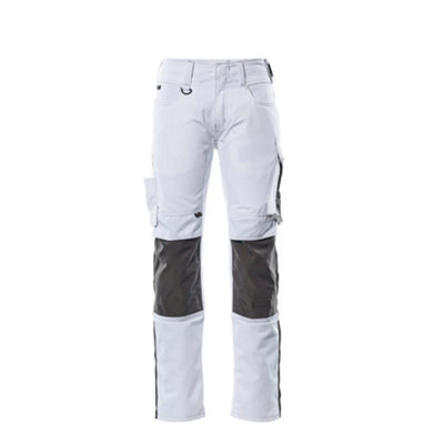 Mascot Unique Mannheim TrousersWhite/dark Anthracite   (48.5) (Leg LengthRegular) from B&Q