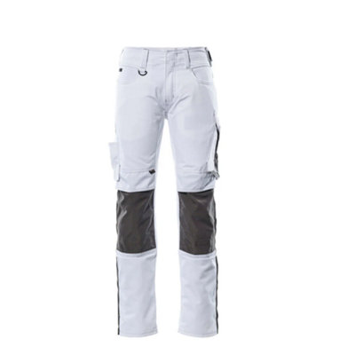Mascot Unique Mannheim TrousersWhite/dark Anthracite   (34.5) (Leg LengthLong) from B&Q