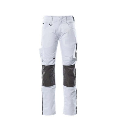 Mascot Unique Mannheim TrousersWhite/dark Anthracite   (38.5) (Leg LengthLong) from B&Q