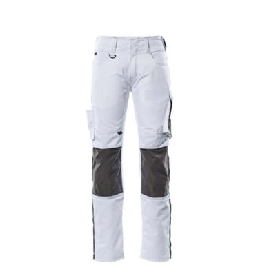 Mascot Unique Mannheim TrousersWhite/dark Anthracite   (46.5) (Leg LengthLong) from B&Q