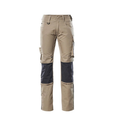 Mascot Unique Mannheim TrousersLight Khaki/black   (30.5) (Leg LengthShort) from B&Q