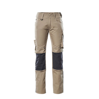 Mascot Unique Mannheim TrousersLight Khaki/black   (34.5) (Leg LengthShort) from B&Q