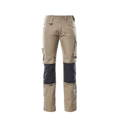 Mascot Unique Mannheim TrousersLight Khaki/black   (36.5) (Leg LengthShort) from B&Q