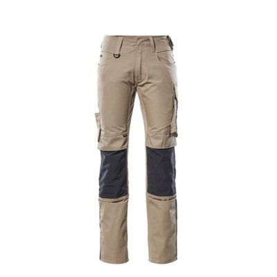 Mascot Unique Mannheim TrousersLight Khaki/black   (40.5) (Leg LengthShort) from B&Q