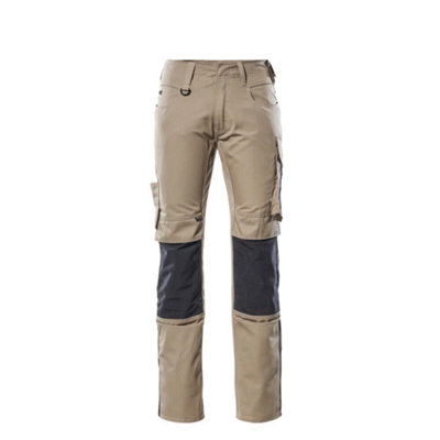 Mascot Unique Mannheim TrousersLight Khaki/black   (28.5) (Leg LengthRegular) from B&Q