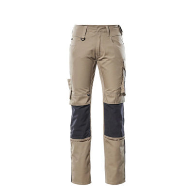 Mascot Unique Mannheim TrousersLight Khaki/black   (32.5) (Leg LengthRegular) from B&Q