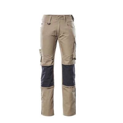 Mascot Unique Mannheim TrousersLight Khaki/black   (30.5) (Leg LengthLong) from B&Q