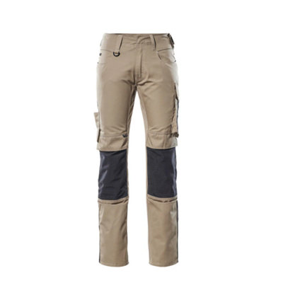 Mascot Unique Mannheim TrousersLight Khaki/black   (46.5) (Leg LengthLong) from B&Q