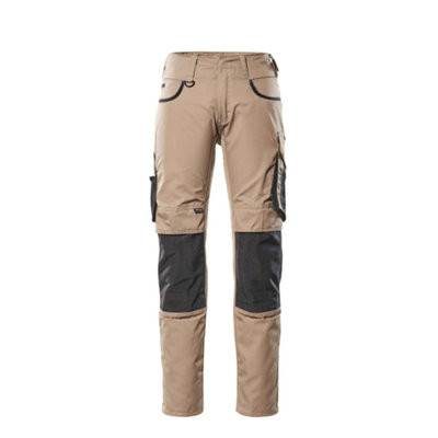 Mascot Unique Lemberg TrousersLight Khaki/black   (32.5) (Leg LengthShort) from B&Q