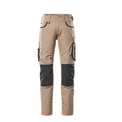 Mascot Unique Lemberg TrousersLight Khaki/black  (30.5) (Leg LengthLong) from B&Q