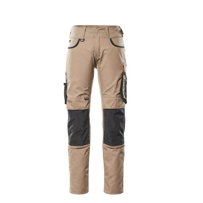 Mascot Unique Lemberg TrousersLight Khaki/black  (32.5) (Leg LengthLong) from B&Q