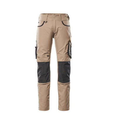 Mascot Unique Lemberg TrousersLight Khaki/black  (40.5) (Leg LengthLong) from B&Q
