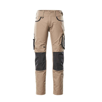 Mascot Unique Lemberg TrousersLight Khaki/black  (44.5) (Leg LengthLong) from B&Q