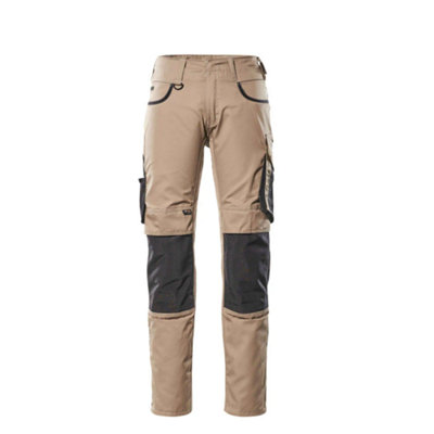 Mascot Unique Lemberg TrousersLight Khaki/black  (46.5) (Leg LengthLong) from B&Q