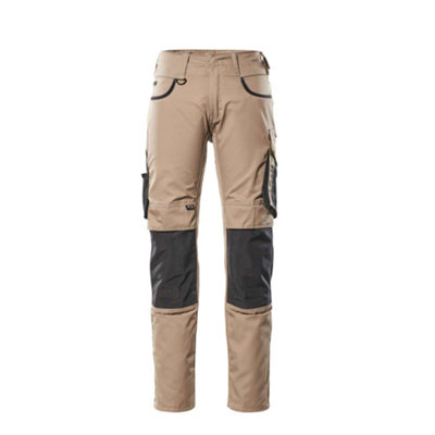 Mascot Unique Lemberg TrousersLight Khaki/black  (35.5) (Leg LengthLong) from B&Q