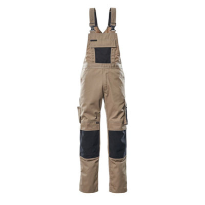 Mascot Unique Augsburg Bib & BraceLight Khaki/black   (36.5) (Leg LengthLong) from B&Q