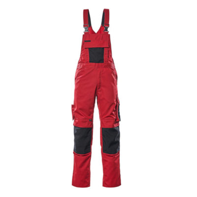 Mascot Unique Augsburg Bib & BraceRed/black   (30.5) (Leg LengthShort) from B&Q