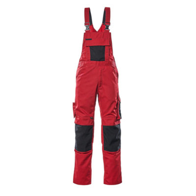 Mascot Unique Augsburg Bib & BraceRed/black   (32.5) (Leg LengthShort) from B&Q