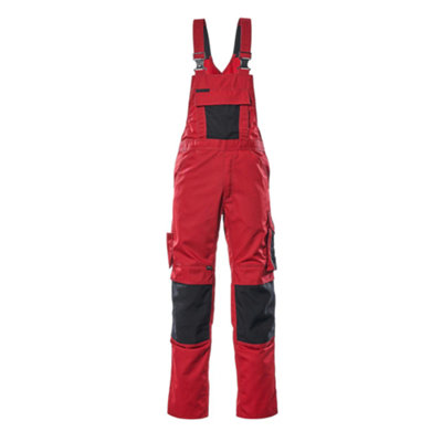 Mascot Unique Augsburg Bib & BraceRed/black   (34.5) (Leg LengthShort) from B&Q