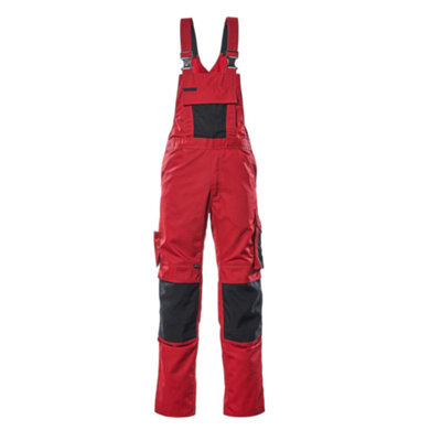 Mascot Unique Augsburg Bib & BraceRed/black   (36.5) (Leg LengthRegular) from B&Q