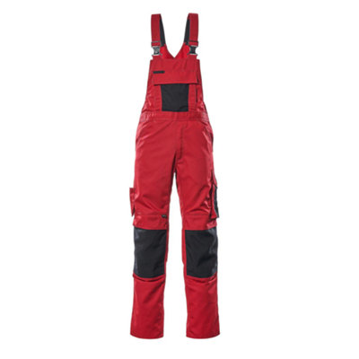 Mascot Unique Augsburg Bib & BraceRed/black   (42.5) (Leg LengthRegular) from B&Q
