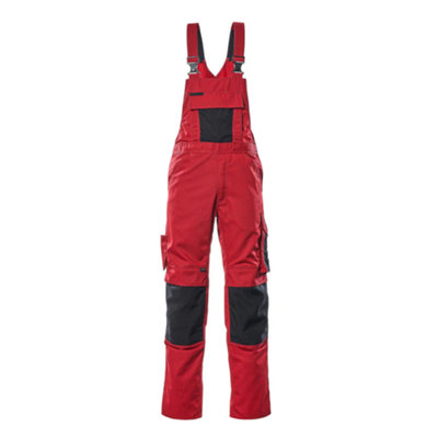 Mascot Unique Augsburg Bib & BraceRed/black   (46.5) (Leg LengthRegular) from B&Q
