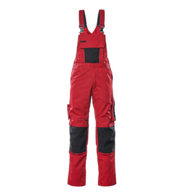 Mascot Unique Augsburg Bib & BraceRed/black   (30.5) (Leg LengthLong) from B&Q