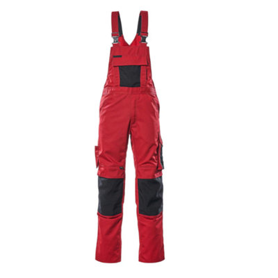 Mascot Unique Augsburg Bib & BraceRed/black   (36.5) (Leg LengthLong) from B&Q