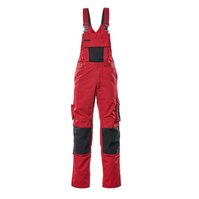 Mascot Unique Augsburg Bib & BraceRed/black   (40.5) (Leg LengthLong) from B&Q