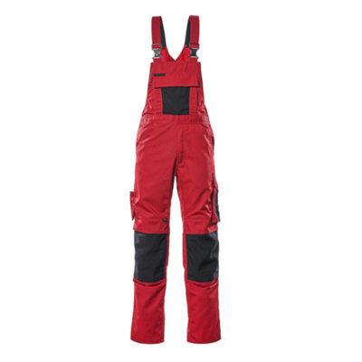 Mascot Unique Augsburg Bib & BraceRed/black   (42.5) (Leg LengthLong) from B&Q