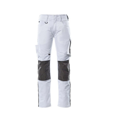 Mascot Unique Mannheim TrousersWhite/dark Anthracite   (31.5) (Leg LengthRegular) from B&Q