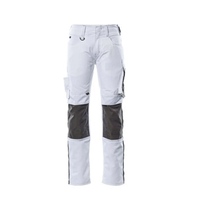 Mascot Unique Mannheim TrousersWhite/dark Anthracite   (35.5) (Leg LengthRegular) from B&Q