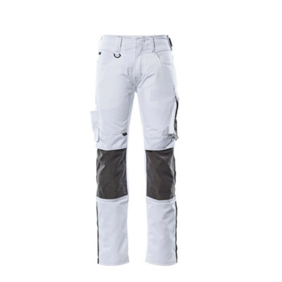 Mascot Unique Mannheim TrousersWhite/dark Anthracite   (31.5) (Leg LengthLong) from B&Q