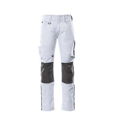 Mascot Unique Mannheim TrousersWhite/dark Anthracite   (33.5) (Leg LengthLong) from B&Q