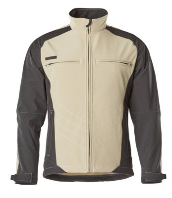 Mascot Unique Dresden Softshell Jacket (Light Khaki/black)  (X Small) from B&Q