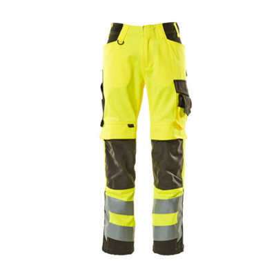 Mascot Safe Supreme Kendal TrousersHi-Vis Yellow/black   (44.5) (Leg LengthLong) from B&Q