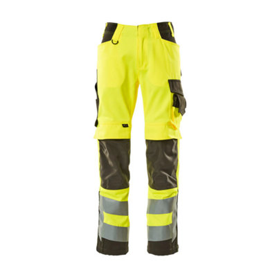 Mascot Safe Supreme Kendal TrousersHi-Vis Yellow/dark Anthracite   (35.5) (Leg LengthLong) from B&Q