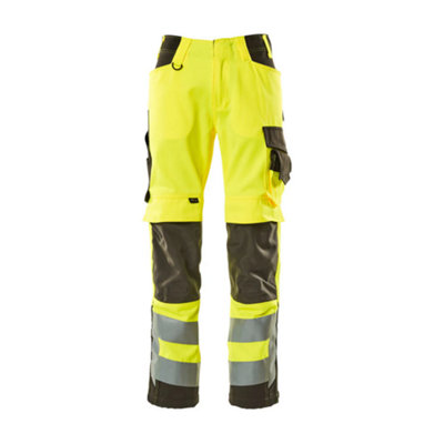 Mascot Safe Supreme Kendal TrousersHi-Vis Yellow/dark Anthracite   (36.5) (Leg LengthLong) from B&Q