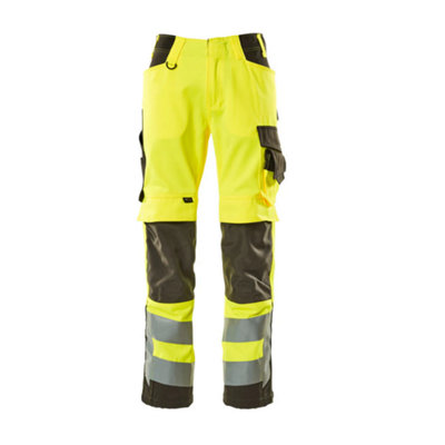 Mascot Safe Supreme Kendal TrousersHi-Vis Yellow/dark Anthracite   (44.5) (Leg LengthLong) from B&Q