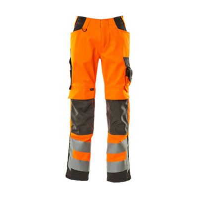Mascot Safe Supreme Kendal TrousersHi-Vis Orange/dark Anthracite   (35.5) (Leg LengthLong) from B&Q