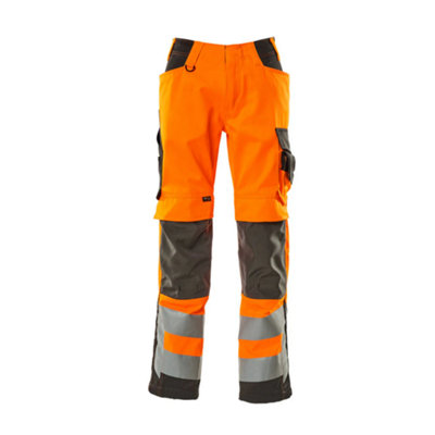 Mascot Safe Supreme Kendal TrousersHi-Vis Orange/dark Anthracite   (36.5) (Leg LengthLong) from B&Q