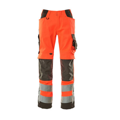 Mascot Safe Supreme Kendal TrousersHi-Vis Red/dark Anthracite   (44.5) (Leg LengthLong) from B&Q