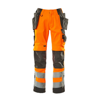 Mascot Safe Supreme Wigan Craftsmen's TrousersHi-Vis Orange/dark Anthracite   (33.5) (Leg LengthShort) from B&Q