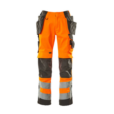 Mascot Safe Supreme Wigan Craftsmen's TrousersHi-Vis Orange/dark Anthracite   (34.5) (Leg LengthShort) from B&Q