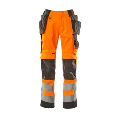 Mascot Safe Supreme Wigan Craftsmen's TrousersHi-Vis Orange/dark Anthracite   (38.5) (Leg LengthShort) from B&Q