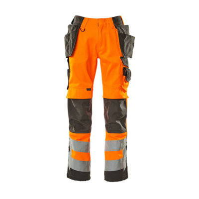 Mascot Safe Supreme Wigan Craftsmen's TrousersHi-Vis Orange/dark Anthracite   (34.5) (Leg LengthLong) from B&Q