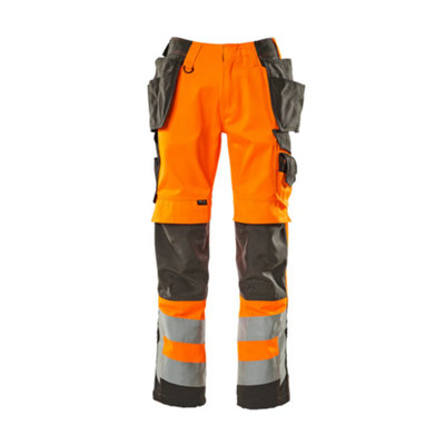 Mascot Safe Supreme Wigan Craftsmen's TrousersHi-Vis Orange/dark Anthracite   (44.5) (Leg LengthLong) from B&Q