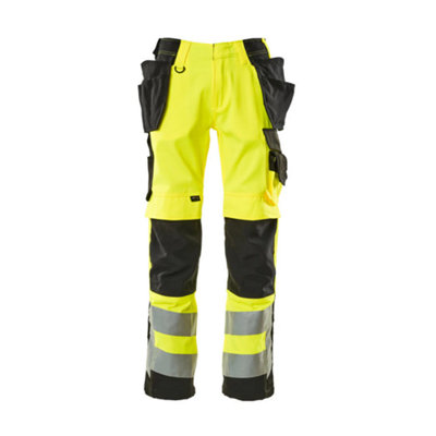 Mascot Safe Supreme Wigan Craftsmen's TrousersHi-Vis Yellow/black   (31.5) (Leg LengthShort) from B&Q