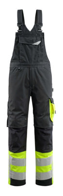 Mascot Safe Supreme Sunderland Bib & BraceBlack/hi-Vis Yellow   (30.5) (Leg LengthLong) from B&Q